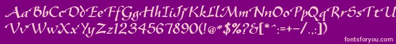 GazeBold Font – Pink Fonts on Purple Background