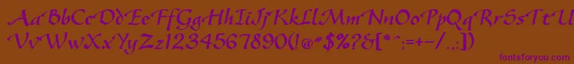 GazeBold Font – Purple Fonts on Brown Background