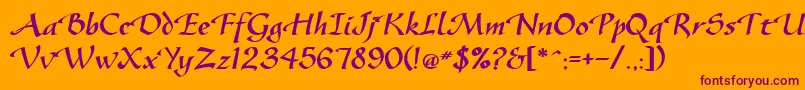 GazeBold Font – Purple Fonts on Orange Background