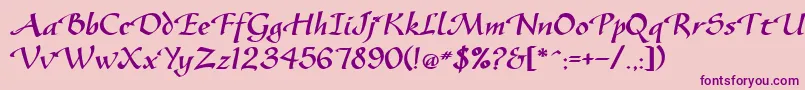 GazeBold Font – Purple Fonts on Pink Background