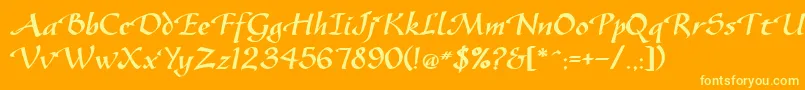 GazeBold Font – Yellow Fonts on Orange Background