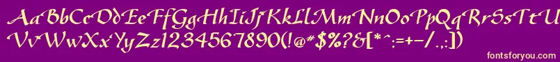 GazeBold Font – Yellow Fonts on Purple Background