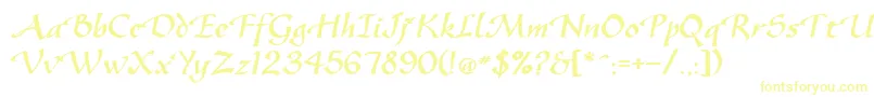 GazeBold Font – Yellow Fonts on White Background