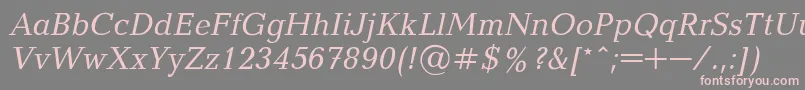 Baltica1 Font – Pink Fonts on Gray Background