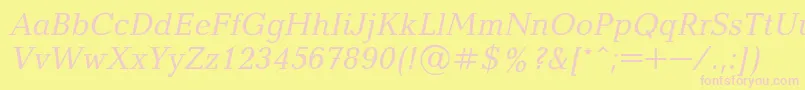 Baltica1 Font – Pink Fonts on Yellow Background