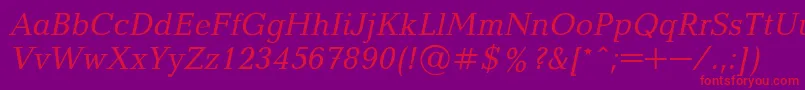 Baltica1 Font – Red Fonts on Purple Background