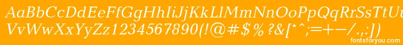 Baltica1 Font – White Fonts on Orange Background