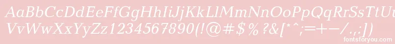 フォントBaltica1 – ピンクの背景に白い文字