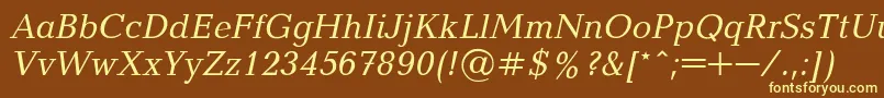 Baltica1 Font – Yellow Fonts on Brown Background