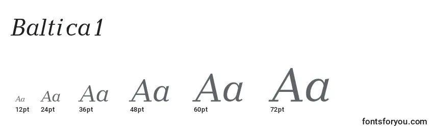 Размеры шрифта Baltica1