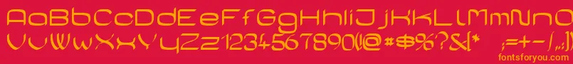 CasaSans Font – Orange Fonts on Red Background