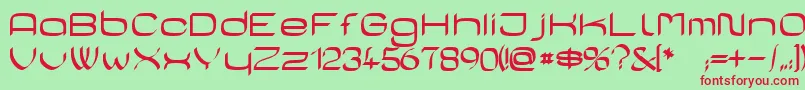 CasaSans Font – Red Fonts on Green Background