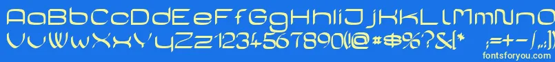 CasaSans Font – Yellow Fonts on Blue Background