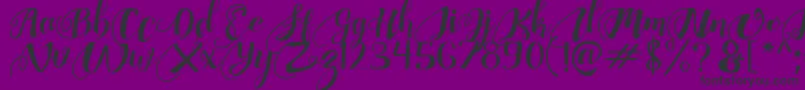 ChocolateHeartFree Font – Black Fonts on Purple Background