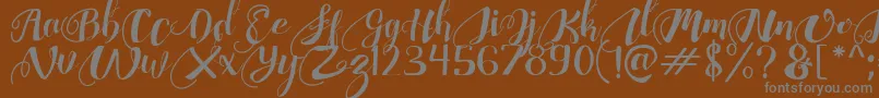 ChocolateHeartFree Font – Gray Fonts on Brown Background