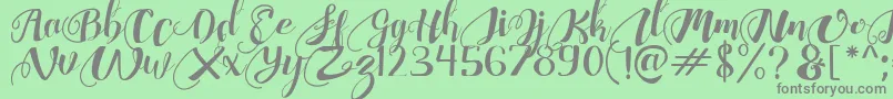 ChocolateHeartFree Font – Gray Fonts on Green Background