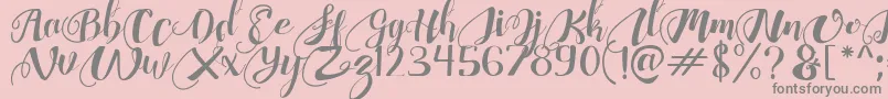 ChocolateHeartFree Font – Gray Fonts on Pink Background