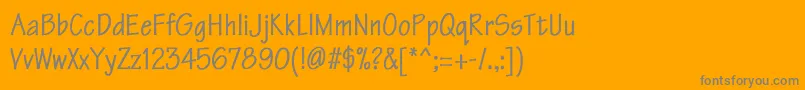 フォントTektonCnBold – オレンジの背景に灰色の文字