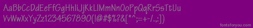 フォントTektonCnBold – 紫の背景に灰色の文字