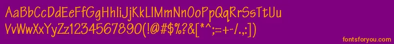 TektonCnBold Font – Orange Fonts on Purple Background