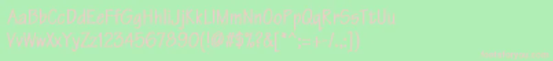 TektonCnBold Font – Pink Fonts on Green Background