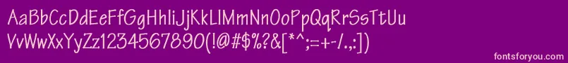 TektonCnBold Font – Pink Fonts on Purple Background