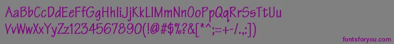 TektonCnBold Font – Purple Fonts on Gray Background