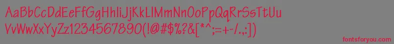 TektonCnBold Font – Red Fonts on Gray Background