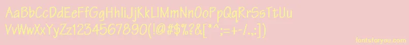 TektonCnBold Font – Yellow Fonts on Pink Background