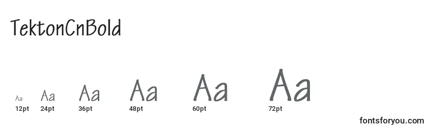 TektonCnBold Font Sizes