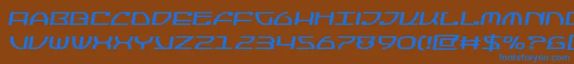 Jumptroopssemital Font – Blue Fonts on Brown Background