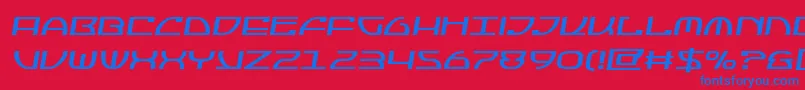 Jumptroopssemital Font – Blue Fonts on Red Background