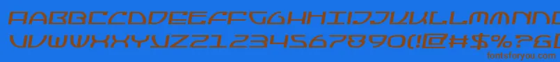 Jumptroopssemital Font – Brown Fonts on Blue Background