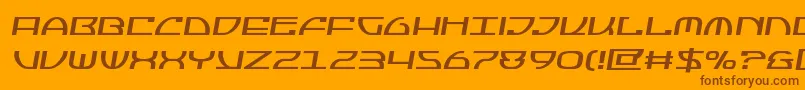 Шрифт Jumptroopssemital – коричневые шрифты на оранжевом фоне