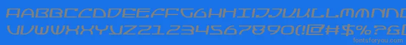 Czcionka Jumptroopssemital – szare czcionki na niebieskim tle