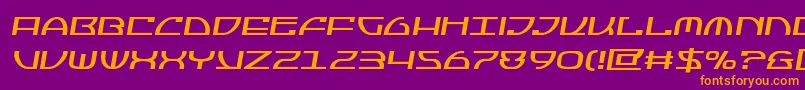 Jumptroopssemital Font – Orange Fonts on Purple Background