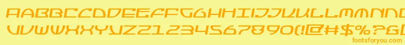 Jumptroopssemital Font – Orange Fonts on Yellow Background