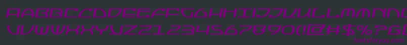 フォントJumptroopssemital – 黒い背景に紫のフォント