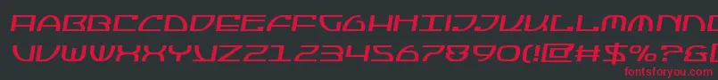 Шрифт Jumptroopssemital – красные шрифты на чёрном фоне