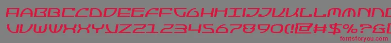 フォントJumptroopssemital – 赤い文字の灰色の背景