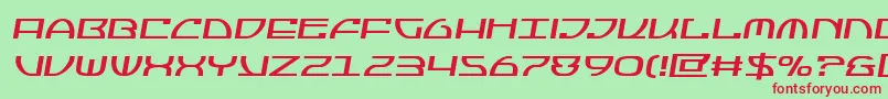Jumptroopssemital-Schriftart – Rote Schriften auf grünem Hintergrund