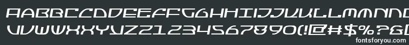 フォントJumptroopssemital – 黒い背景に白い文字