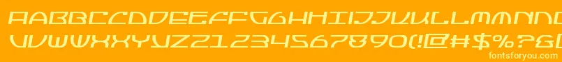 Jumptroopssemital Font – Yellow Fonts on Orange Background