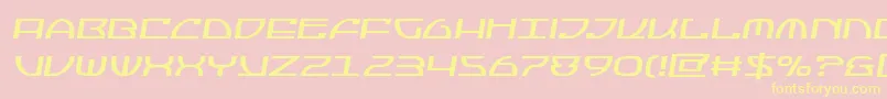 Jumptroopssemital Font – Yellow Fonts on Pink Background