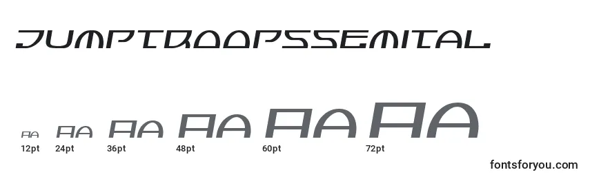 Jumptroopssemital Font Sizes