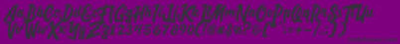 CadassScriptDemo Font – Black Fonts on Purple Background