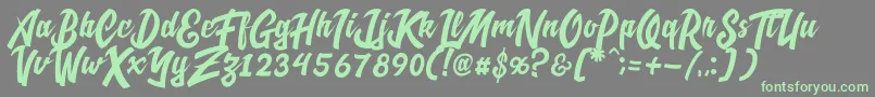 CadassScriptDemo Font – Green Fonts on Gray Background