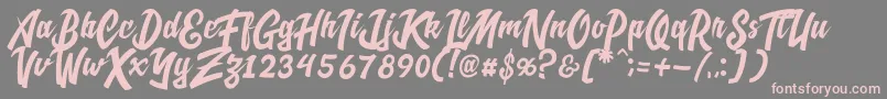 CadassScriptDemo Font – Pink Fonts on Gray Background