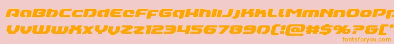 Annapolislowercaseital Font – Orange Fonts on Pink Background