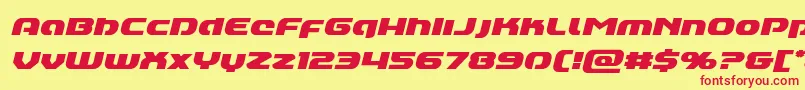 Annapolislowercaseital Font – Red Fonts on Yellow Background